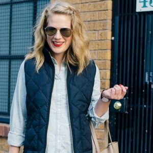 J. Crew black excursion puffer vest